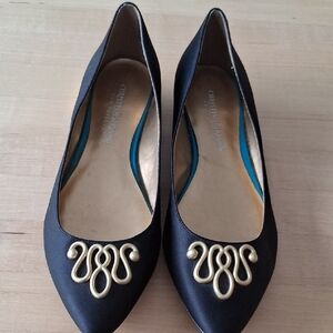 Elegant Black and Gold Women's Shoes